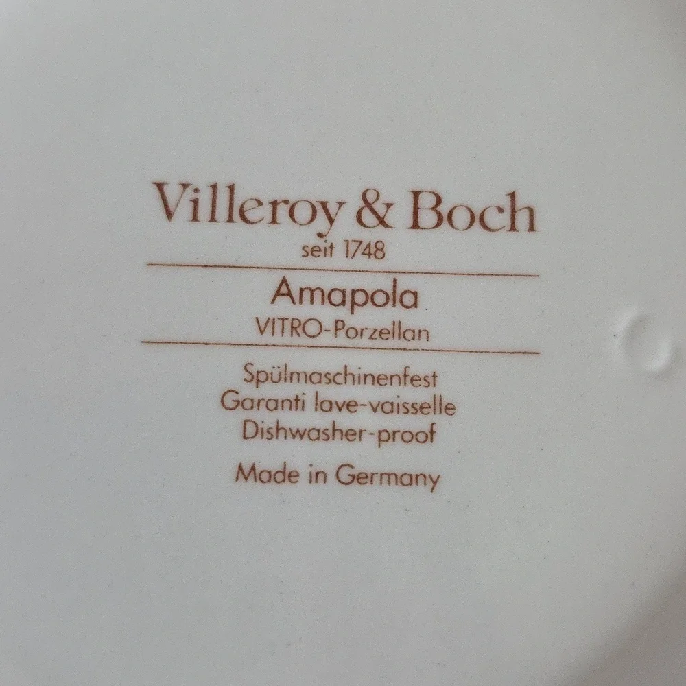 Villeroy & Boch Amapola Sugar Bowl & Lid with Handles
